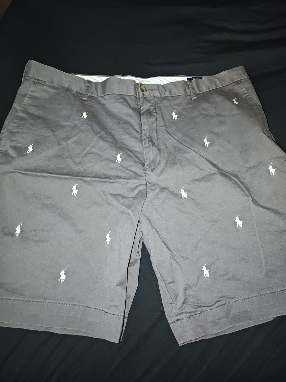 Polo Embroidered Gray Men's Shorts